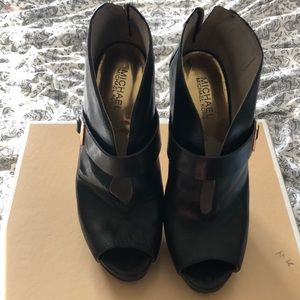 Michael Kors peep toe booties